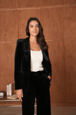 CHOKLATE PARIS - Ganny tailored jacket in velvet, single-button - V26115: Choco / 1S-1M-1L-1XL