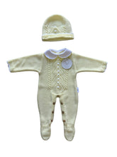 Afbeelding in Gallery-weergave laden, Cotton Socks - CT108 TRICOT JUMPSUIT SET W/ HAT AUTUMN/WINTER: Crude/Sand / 1/3 Months
