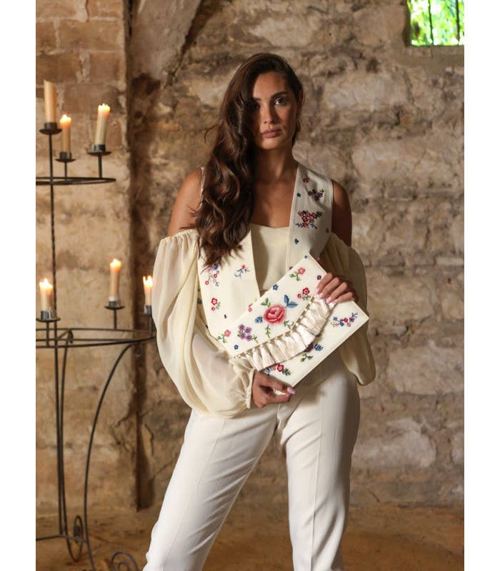 Káhyra - KAHYRA EMBROIDERED BEIGE JOY BAG: BEIGE MULTI REF.: 000637 / YOUR