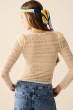 Afbeelding in Gallery-weergave laden, Q2—All Orders:Free Duties for the US,UK,and Canada - Romantic V-neck Lace Top With Long Sleeves in beige: BEIGE / M
