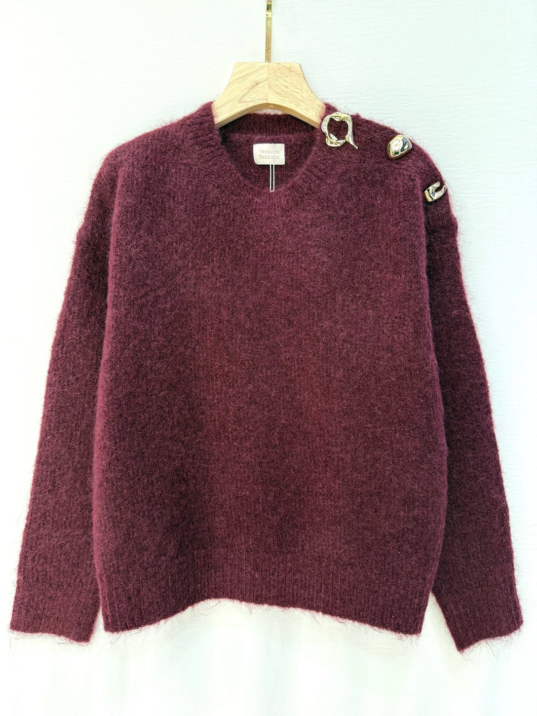 Version féminin So Twice - Pull reference 18383, one size: Bordeaux / Frenchman / One size