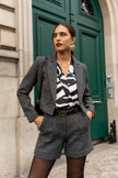LULUMARY - Blazer court tweed V324: White / 2S 2M 2L
