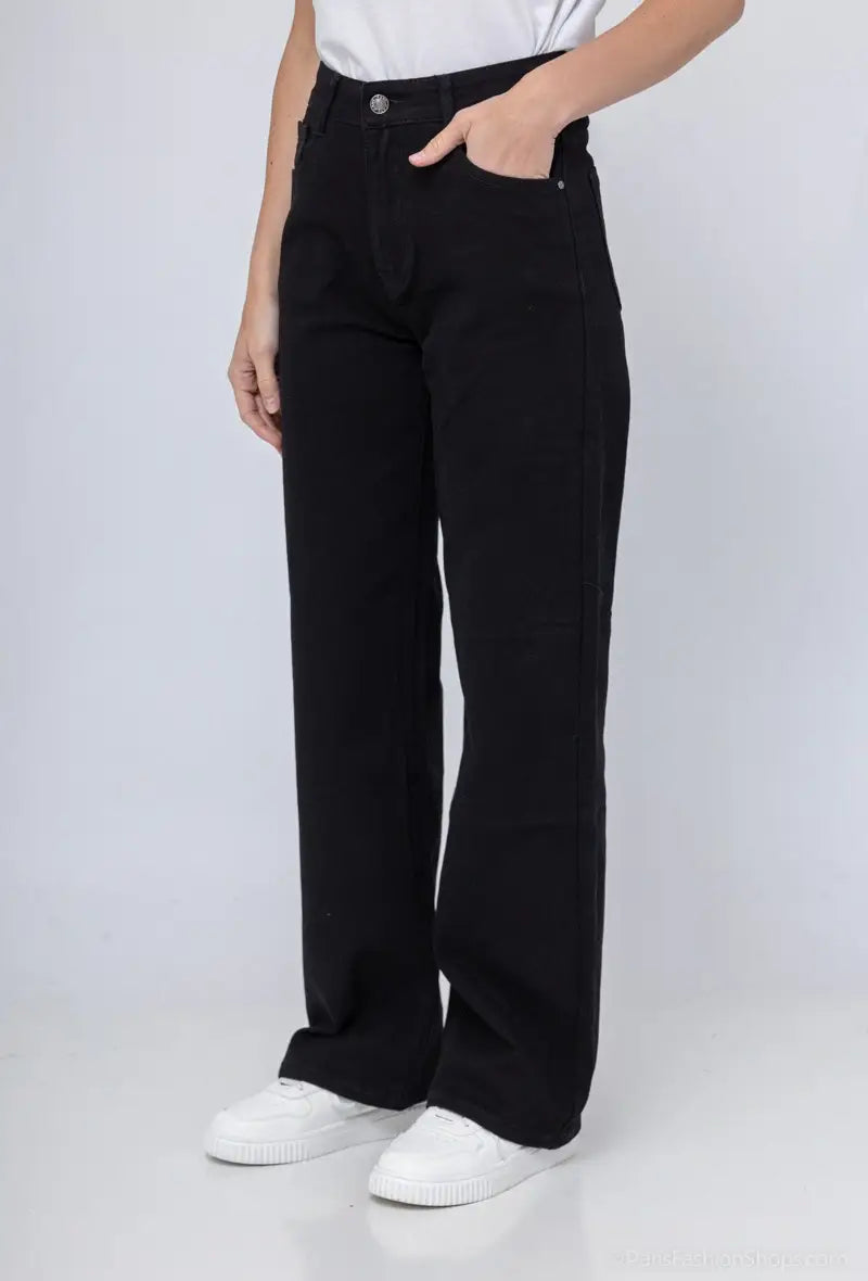 Vivid - Basic wide-leg jeans color: Light khaki / L