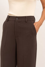 Afbeelding in Gallery-weergave laden, Attentif Paris - [Aura] Wide high-waisted tailored long pants: Brown / Sx1 Mx1 Lx1 XLx1
