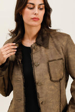 Afbeelding in Gallery-weergave laden, CHOKLATE PARIS - Suede leather &amp; faux fur coat - 89A123: Choco / 1S-2M-2L-1XL
