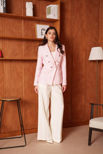 Afbeelding in Gallery-weergave laden, Attentif Paris - Fitted tweed blazer: Pink / S/M/L/XL
