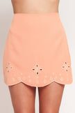 FLYING TOMATO - A solid woven mini skirt - IK7739T: PEACH / Contemporary / M