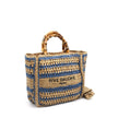 Vimoda - Woven paper tote bag with Rive Gauche handles: Taupe-Jean