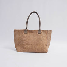 Afbeelding in Gallery-weergave laden, Cecile Wang - Snake style leather tote bag 32615-4: Camel C
