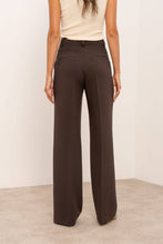 Afbeelding in Gallery-weergave laden, Attentif Paris - [Aura] Wide high-waisted tailored long pants: Brown / Sx1 Mx1 Lx1 XLx1
