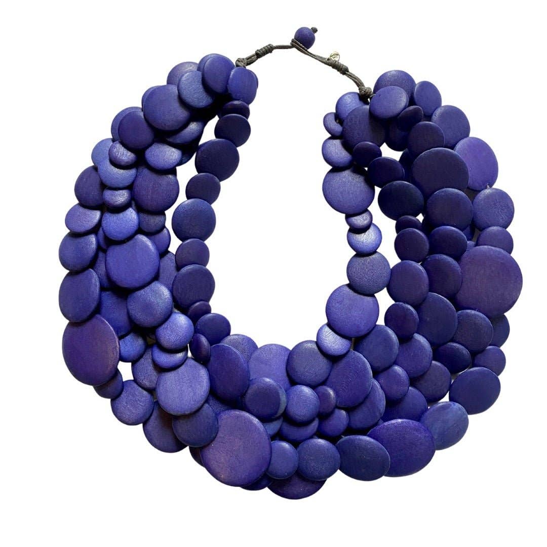 Bijondo - Guinea wooden light necklace: Naked