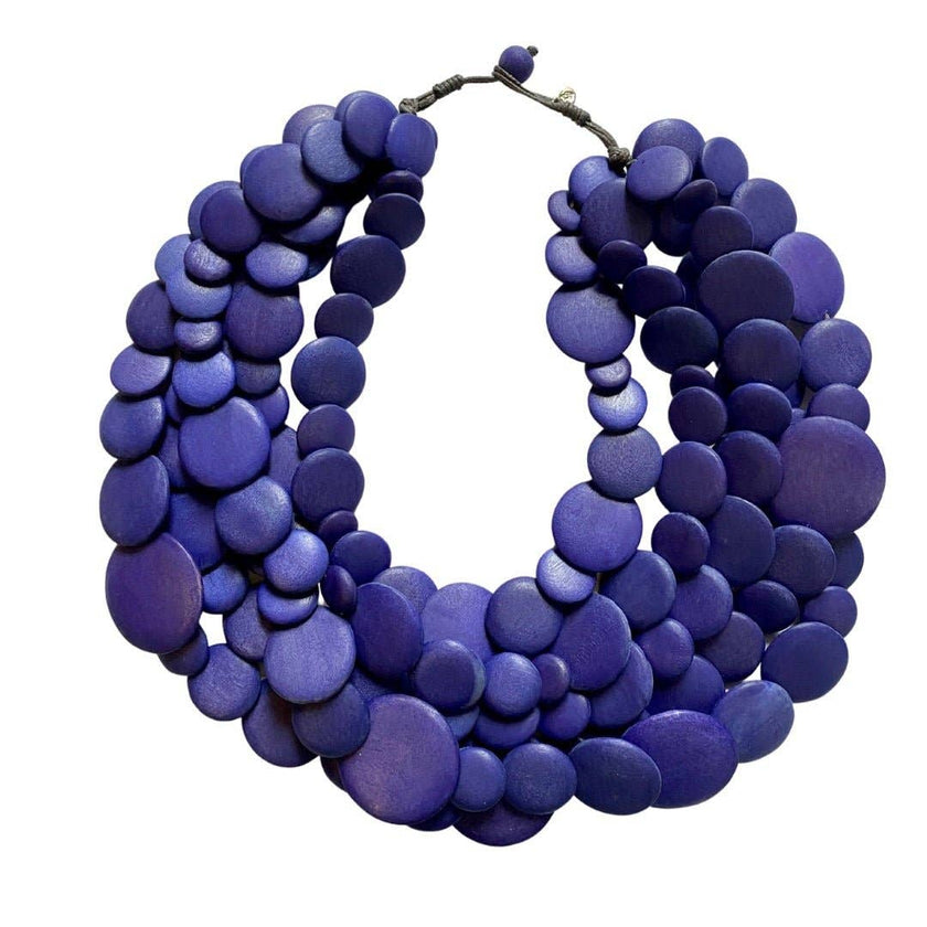 Bijondo - Guinea wooden light necklace: Naked