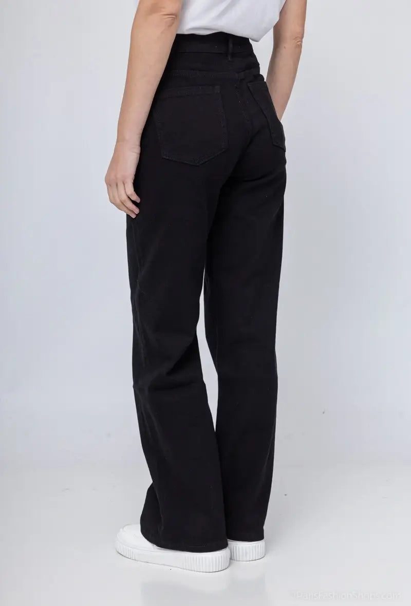 Vivid - Basic wide-leg jeans color: Light khaki / L