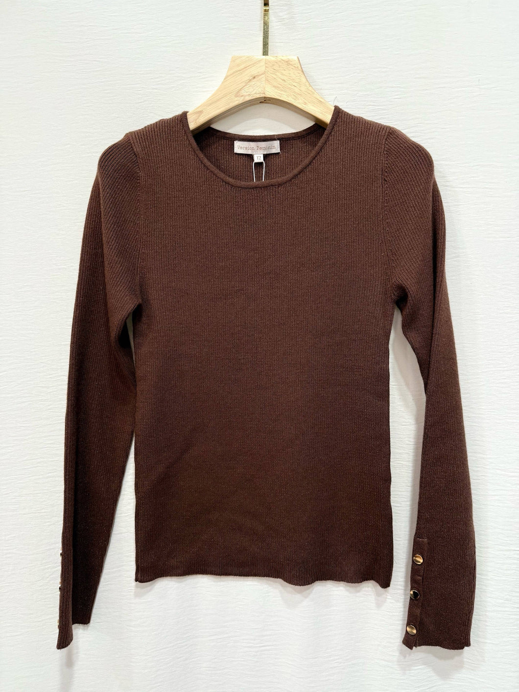 Version féminin So Twice - Sweater reference 9143, size 1 and size 2: Choco / Frenchman / T1