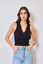 Afbeelding in Gallery-weergave laden, EASY MODE - Knitted tank top - 8076: Black / One size
