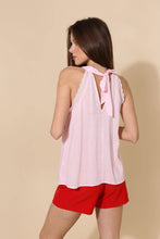 Afbeelding in Gallery-weergave laden, Attentif Paris - Top with bow neckline containing linen: Fuchsia / Sx1 Mx1 Lx1
