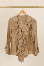 Afbeelding in Gallery-weergave laden, LÉA &amp; LUC - Linen Ruffled Shirt REF. 12186: Blanc
