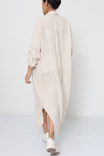 Afbeelding in Gallery-weergave laden, LÉA &amp; LUC - Long shirt dresses in 100% Linen REF. 1484: White / Unique
