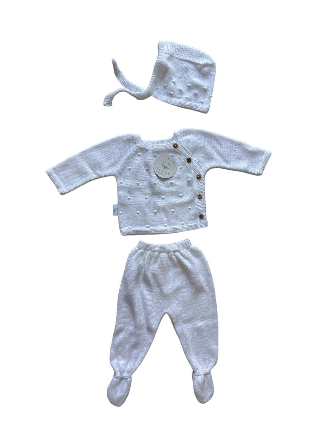 Cotton Socks - CT156 SET 3 PIECES: White / 0/3 months