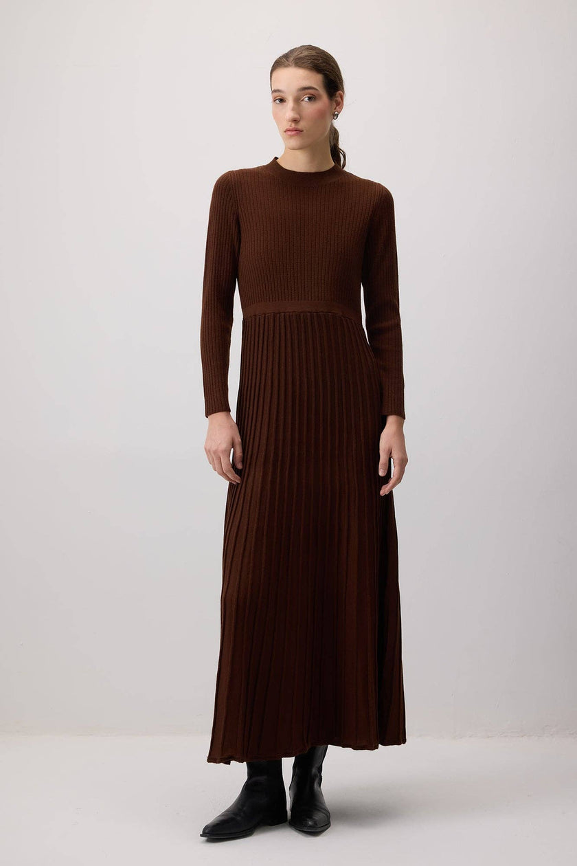Touché Privé EU - KNITWEAR DRESS: Brown / Standart