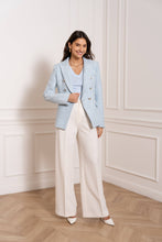 Afbeelding in Gallery-weergave laden, Attentif Paris - Tweed blazer jacket: Sky Blue
