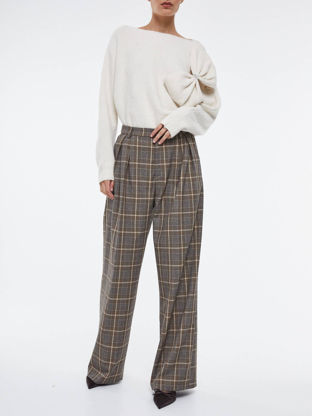 SWEET MAGIC - STRAIGHT PLAID PANTS