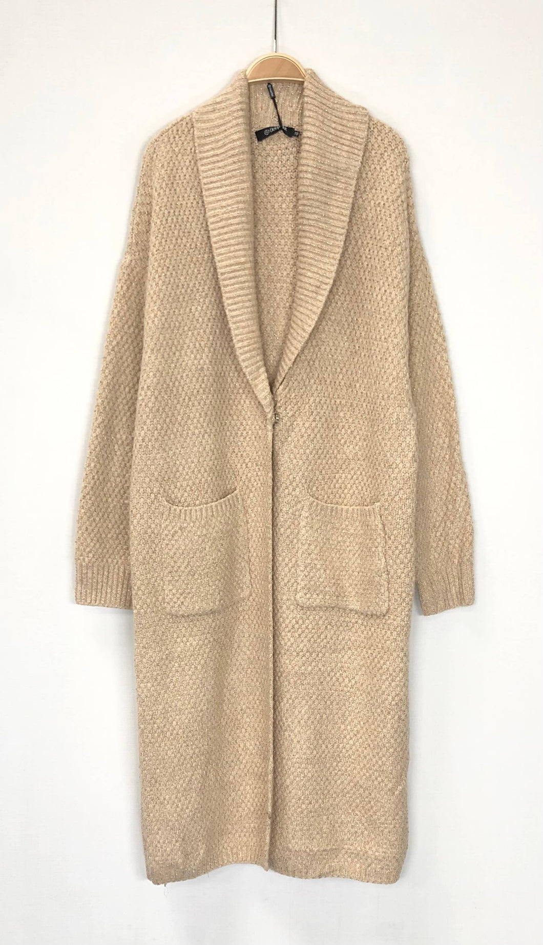 SWEET MAGIC - KNITTED COAT: Brown