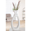 Gilde Handwerk Macrander GmbH & Co. KG - Vase “Loop” set of 2, h.40 cm: Watertight / Black/white / Pottery