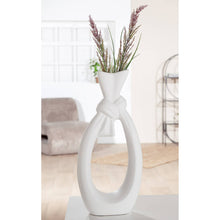 Afbeelding in Gallery-weergave laden, Gilde Handwerk Macrander GmbH &amp; Co. KG - Vase “Loop” set of 2, h.40 cm: Watertight / Black/white / Pottery
