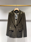 CHOKLATE PARIS - Ganny tailored jacket in velvet, single-button - V26115: Choco / 1S-1M-1L-1XL