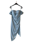 Invitadissimas - Asymmetric midi dress 1793: Olive green / 36
