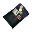 Compact Italian Leather Purse with Button for Women. B2B: Multicolour