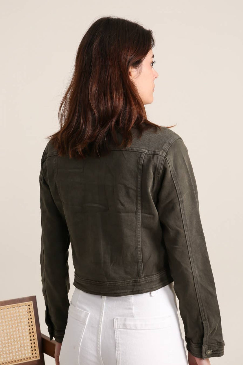 Vivid - Denim jacket color: Khaki / 2XL