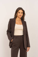 Afbeelding in Gallery-weergave laden, Attentif Paris - [Aura] Women&#39;s fitted blazer: Brown / Sx1 Mx1 Lx1 XLx1
