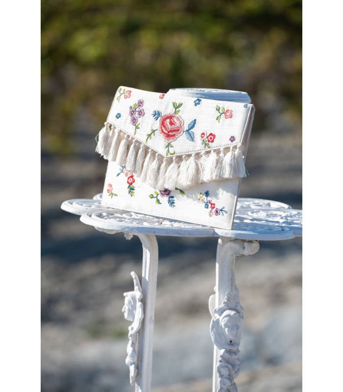 Káhyra - KAHYRA EMBROIDERED BEIGE JOY BAG: BEIGE MULTI REF.: 000637 / YOUR