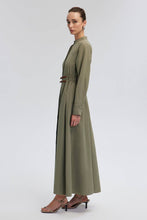 Afbeelding in Gallery-weergave laden, Touché - TIE BELT SHIRT DRESS: Green / 38
