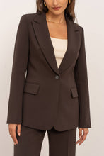 Afbeelding in Gallery-weergave laden, Attentif Paris - [Aura] Women&#39;s fitted blazer: Brown / Sx1 Mx1 Lx1 XLx1

