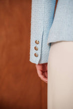 Afbeelding in Gallery-weergave laden, Attentif Paris - Fitted tweed blazer: Blue / S/M/L/XL
