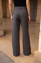 Afbeelding in Gallery-weergave laden, Attentif Paris - High-waisted plain wide-leg pants: Black / Sx1 Mx1 Lx1 XLx1
