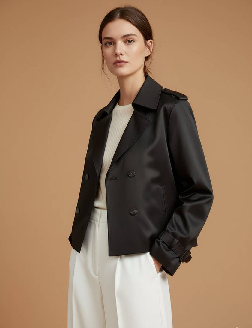 Acacia Paris - Fluid jacket with a modern cut - 447: Beige