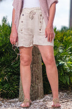 Afbeelding in Gallery-weergave laden, TINA Stephens Italy/Tees By Tina - Corey Linen Sailor Short (PS111): 230 Stone
