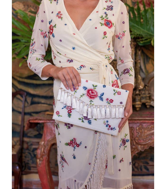 Káhyra - KAHYRA EMBROIDERED BEIGE JOY BAG: BEIGE MULTI REF.: 000637 / YOUR