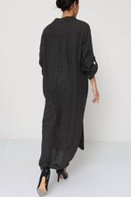 Afbeelding in Gallery-weergave laden, LÉA &amp; LUC - Long shirt dresses in 100% Linen REF. 1484: Beige / Unique
