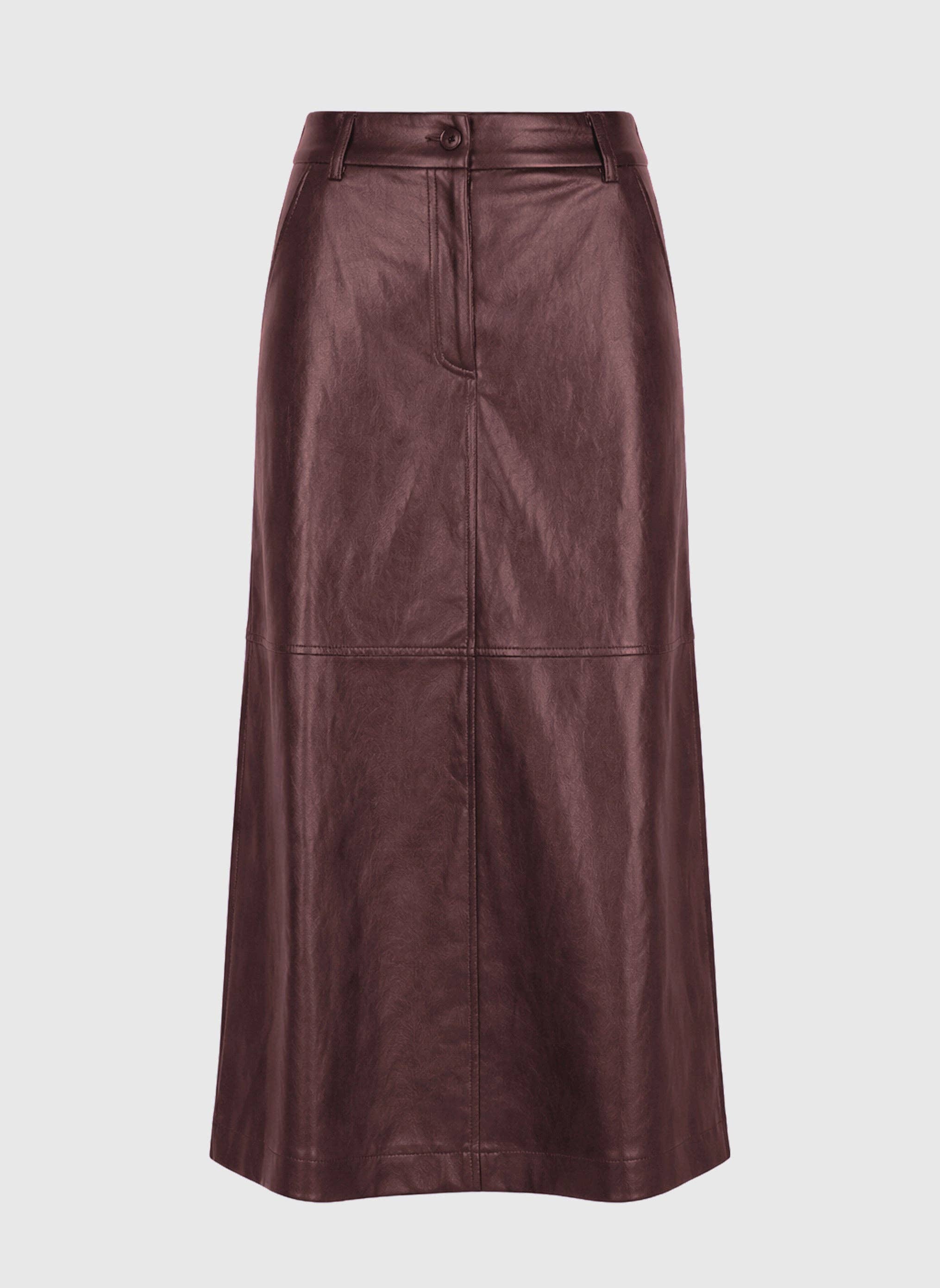 An'ge - JOUKI MIDI SKIRT wine: M