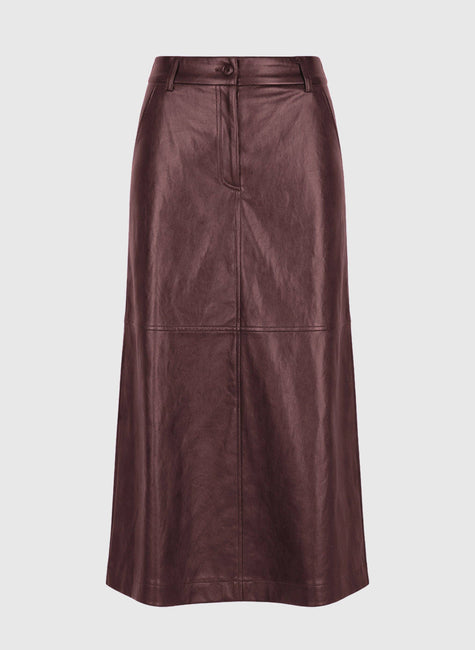 An'ge - JOUKI MIDI SKIRT wine: M