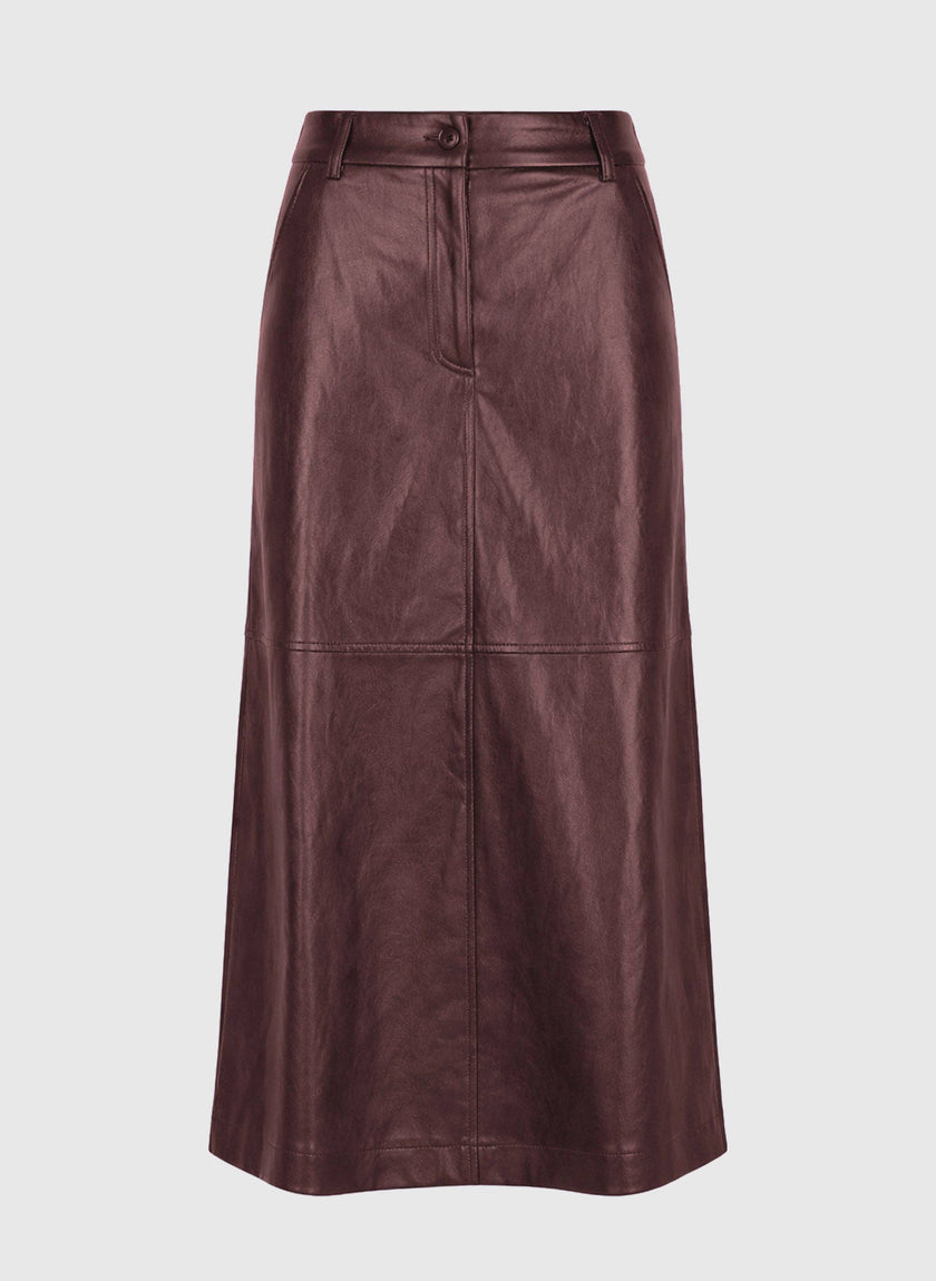An'ge - JOUKI MIDI SKIRT wine: M