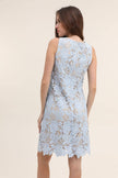 CHOKLATE PARIS - Selena sleeveless lace dress: Small  / Sky blue/nude
