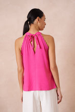 Afbeelding in Gallery-weergave laden, Attentif Paris - Top with bow neckline containing linen: White / Sx1 Mx1 Lx1
