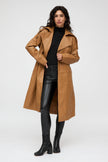 SWEET MAGIC - FAUX LEATHER TRENCH COAT: Camel