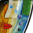 Gilde Handwerk Macrander GmbH & Co. KG - Veronique face vase, h.49 cm: Interior walls are hand painted/not waterproof / Multicoloured / Jar